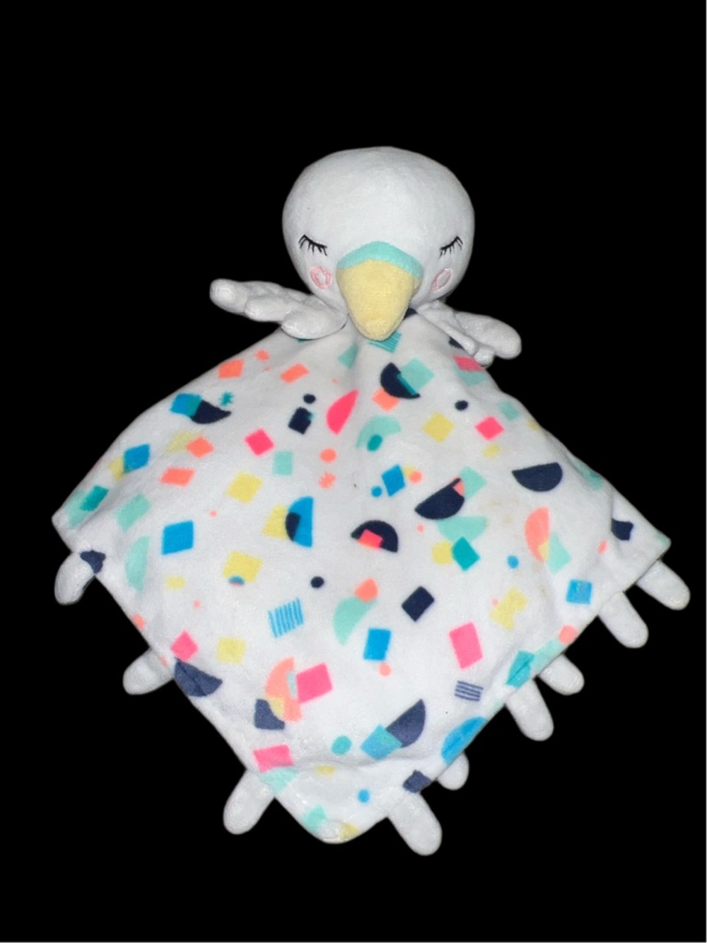Oh Joy! Swan Plush Lovey Baby Security Blanket White Confetti Bird Target